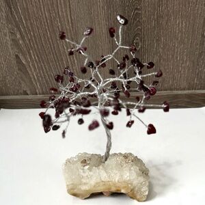 Amethyst Wire Crystal Tree Precious Stones Dream Money Good Luck / Feng Shui